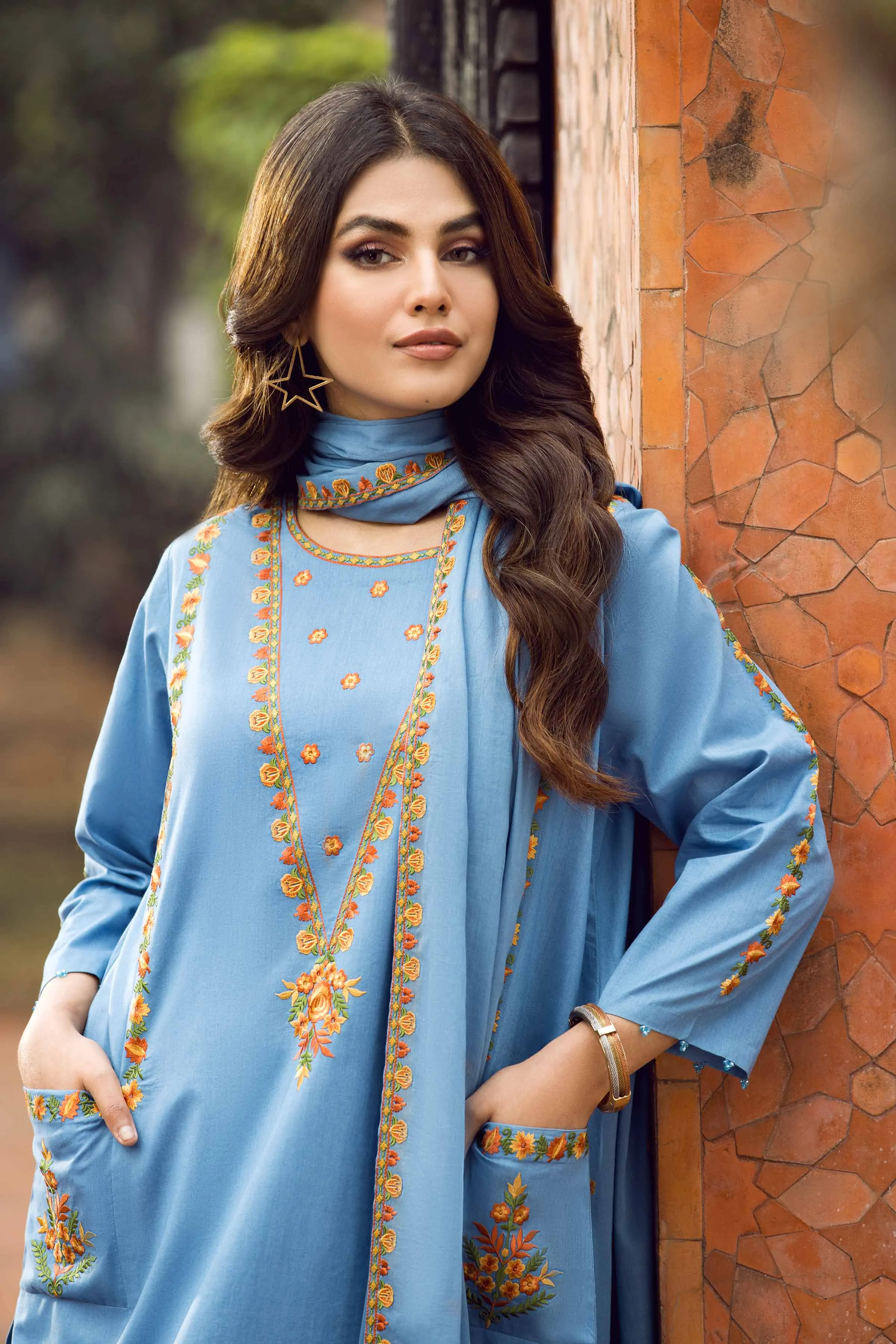 2 Piece - Embroidered Suit - PS23-30