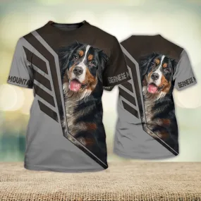 3D Dog T Shirts, Bernese Mountain Loyal And Loving Companion All Over Print T-Shirt, Gift For Pet Loves