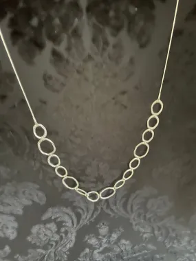 Accessories- Long Silver With Circles Necklace