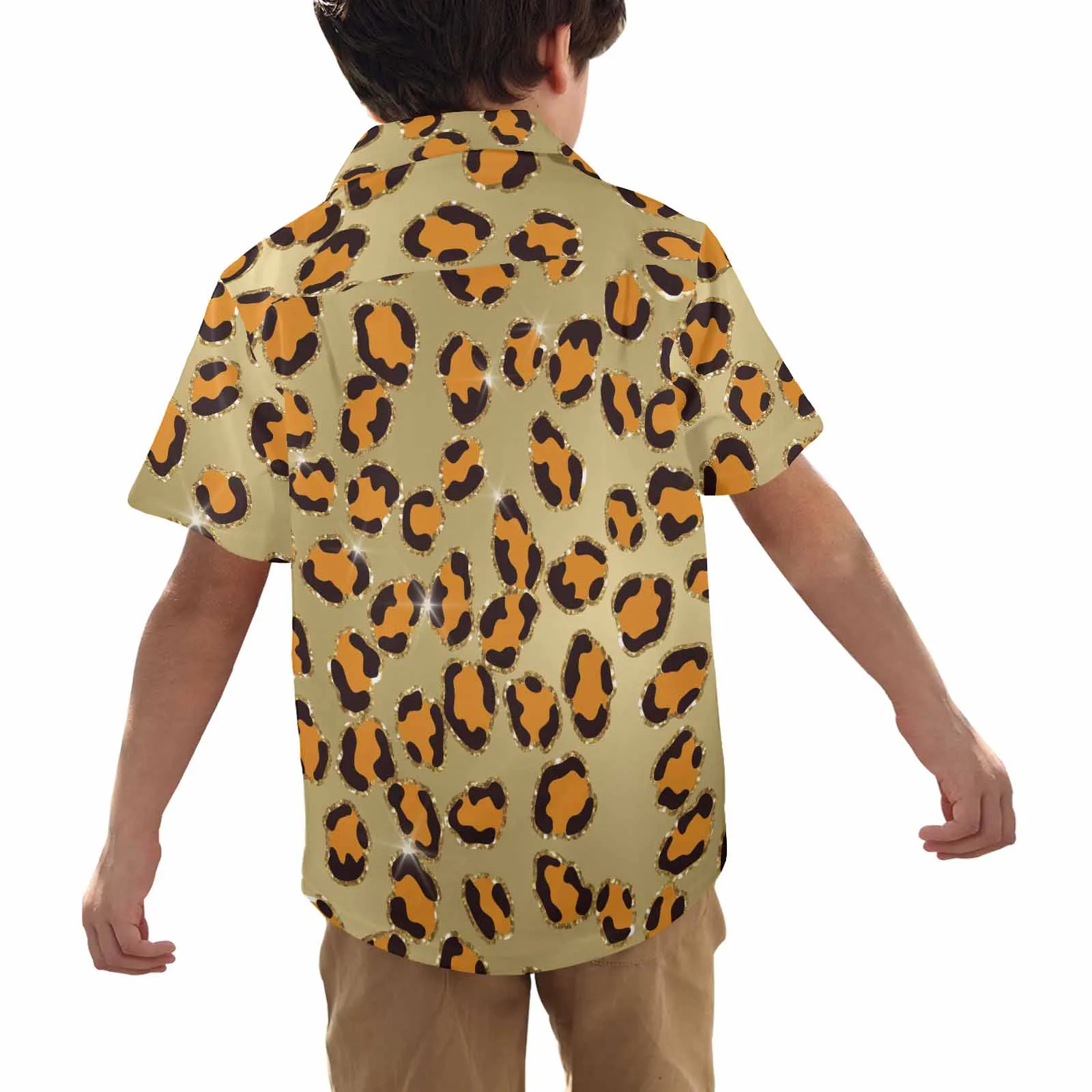 Animal Print 10  Little Boys Hawaiian Shirt