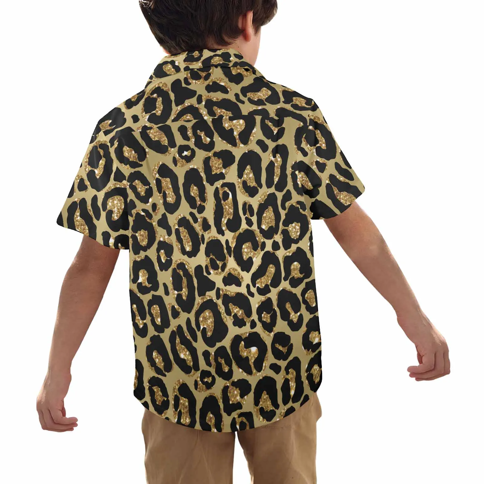 Animal print 4  Little Boys Hawaiian Shirt