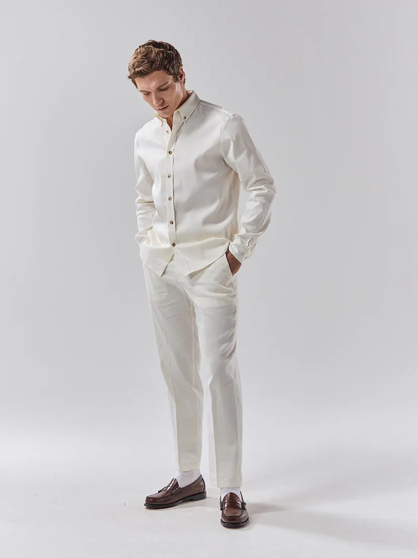 Batch 05 - Mens Off-White Linen Trouser