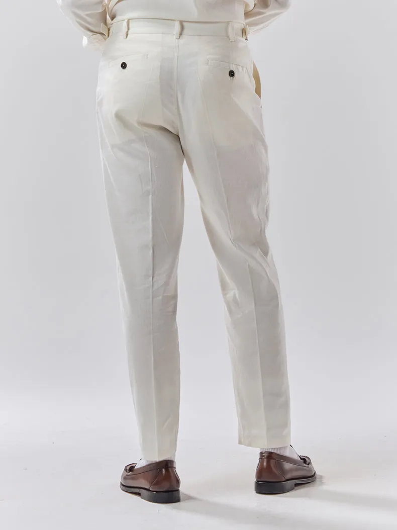 Batch 05 - Mens Off-White Linen Trouser