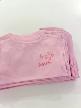 big sister embroidered tee