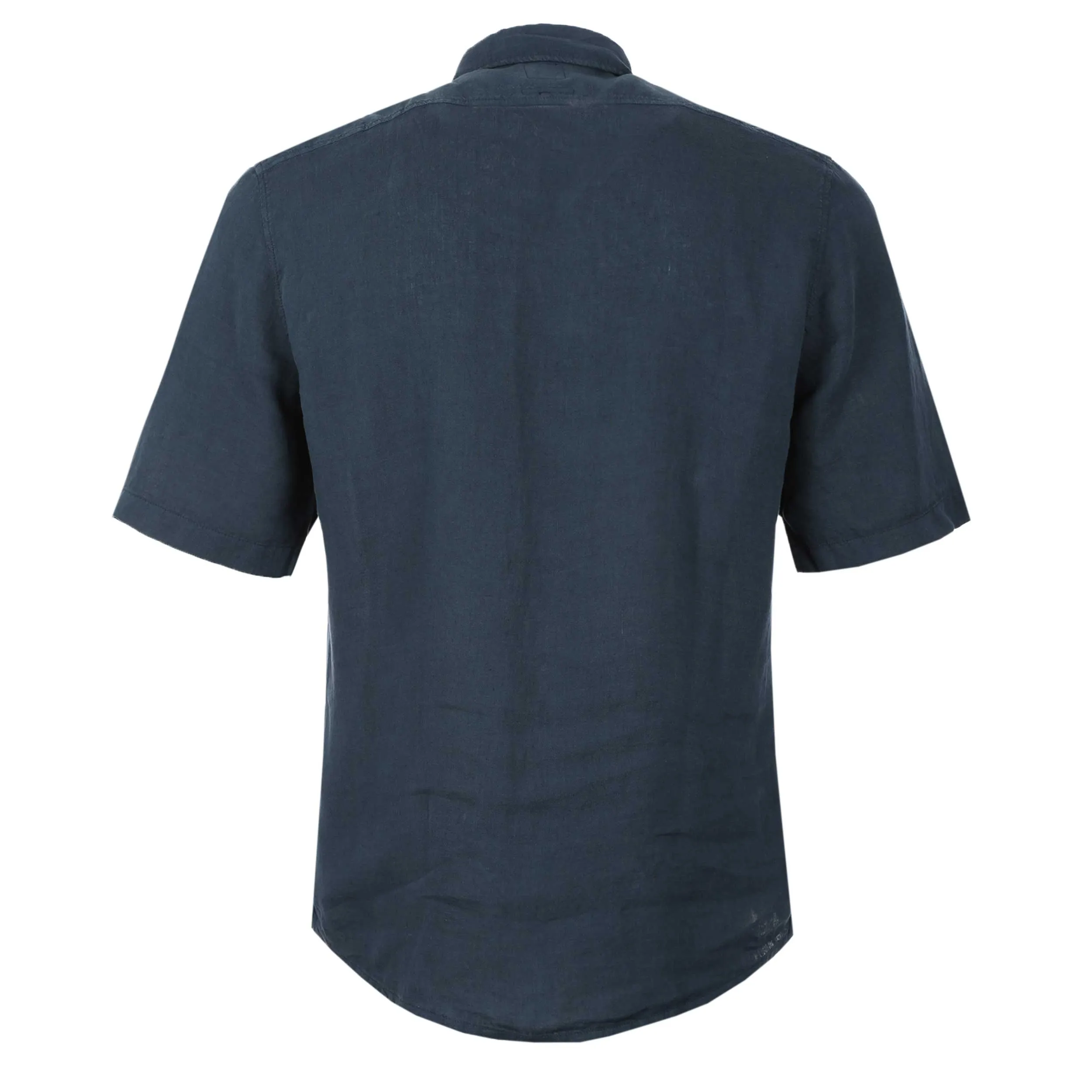 BOSS Rash 2 Short Sleeve Linen Shirt in Navy