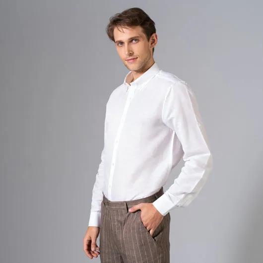 Breezy White Linen Shirt