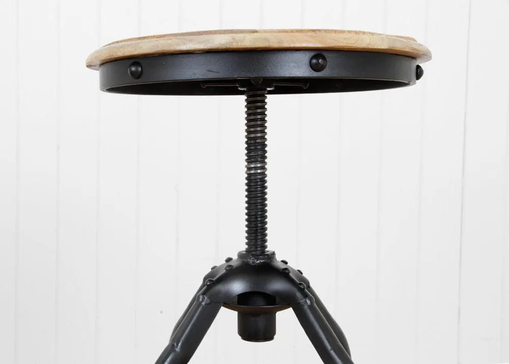 Caulfield Swivel Stool - Timber Seat