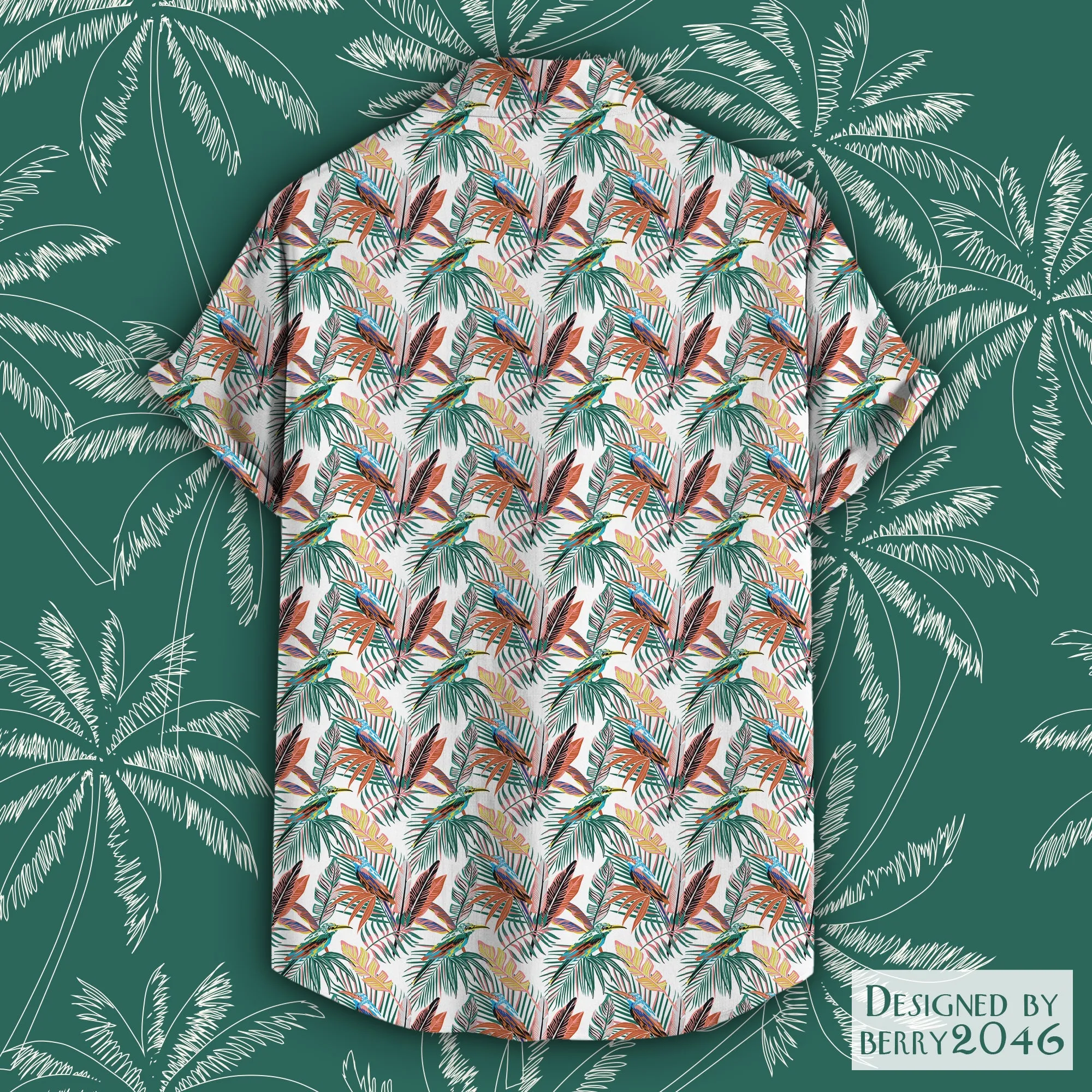 Colorful Palm Leaves Hawaiian Shirt