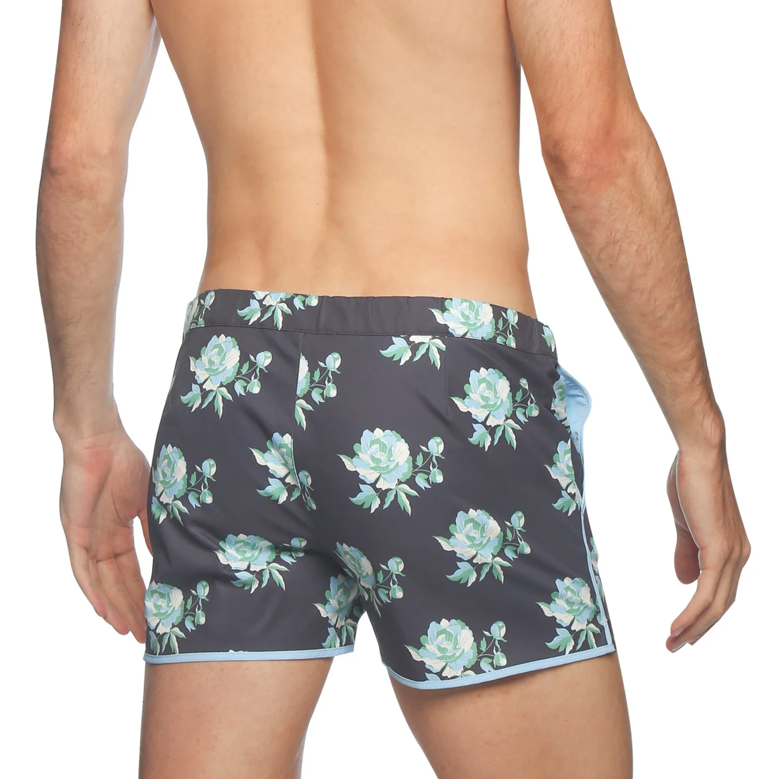 Cool Grey Peonies Print 2" Angeleno Stretch