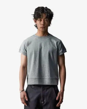 Cropped Fitted Ribbed T-Shirt