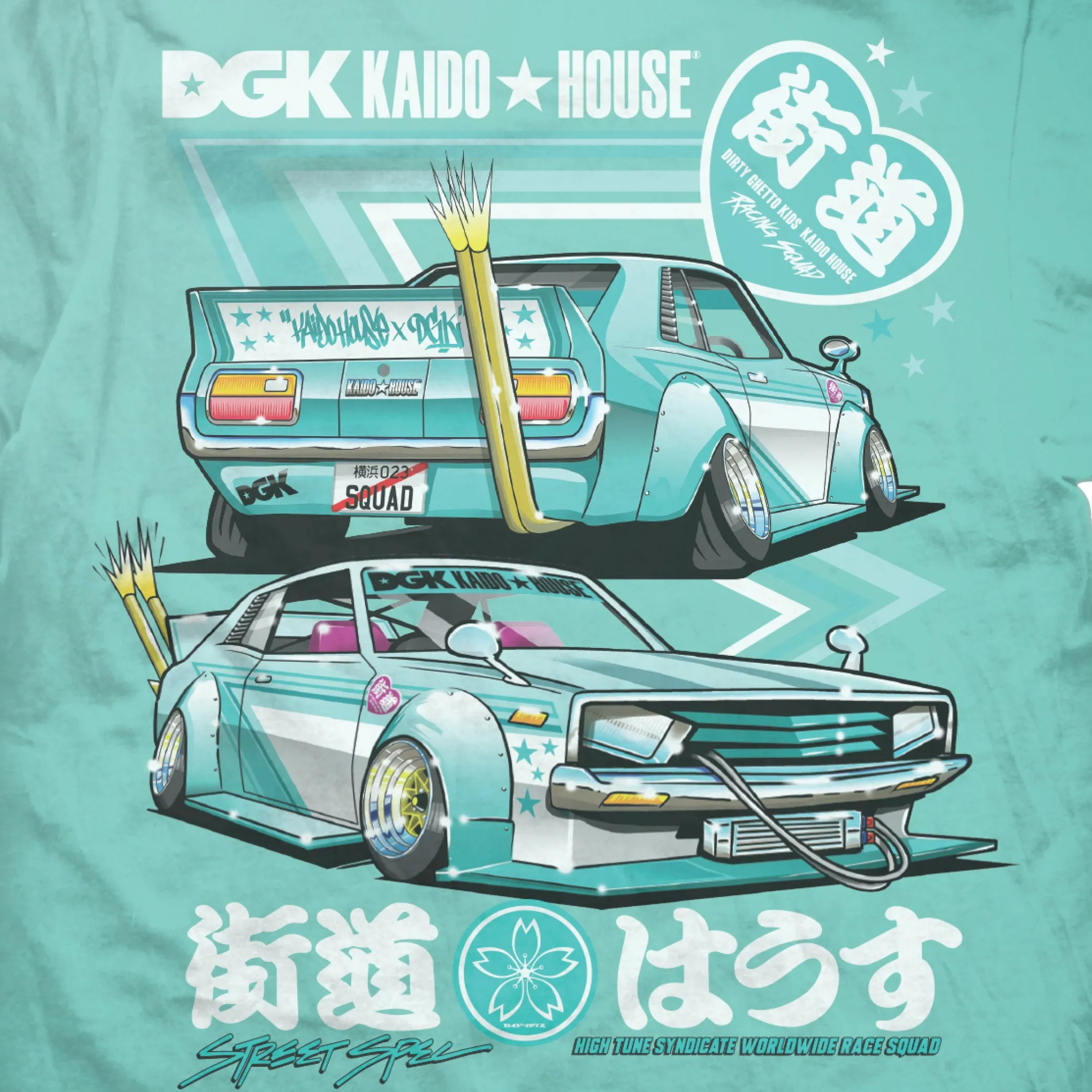 DGK x Kaido House Zokusha T-Shirt - Celadon