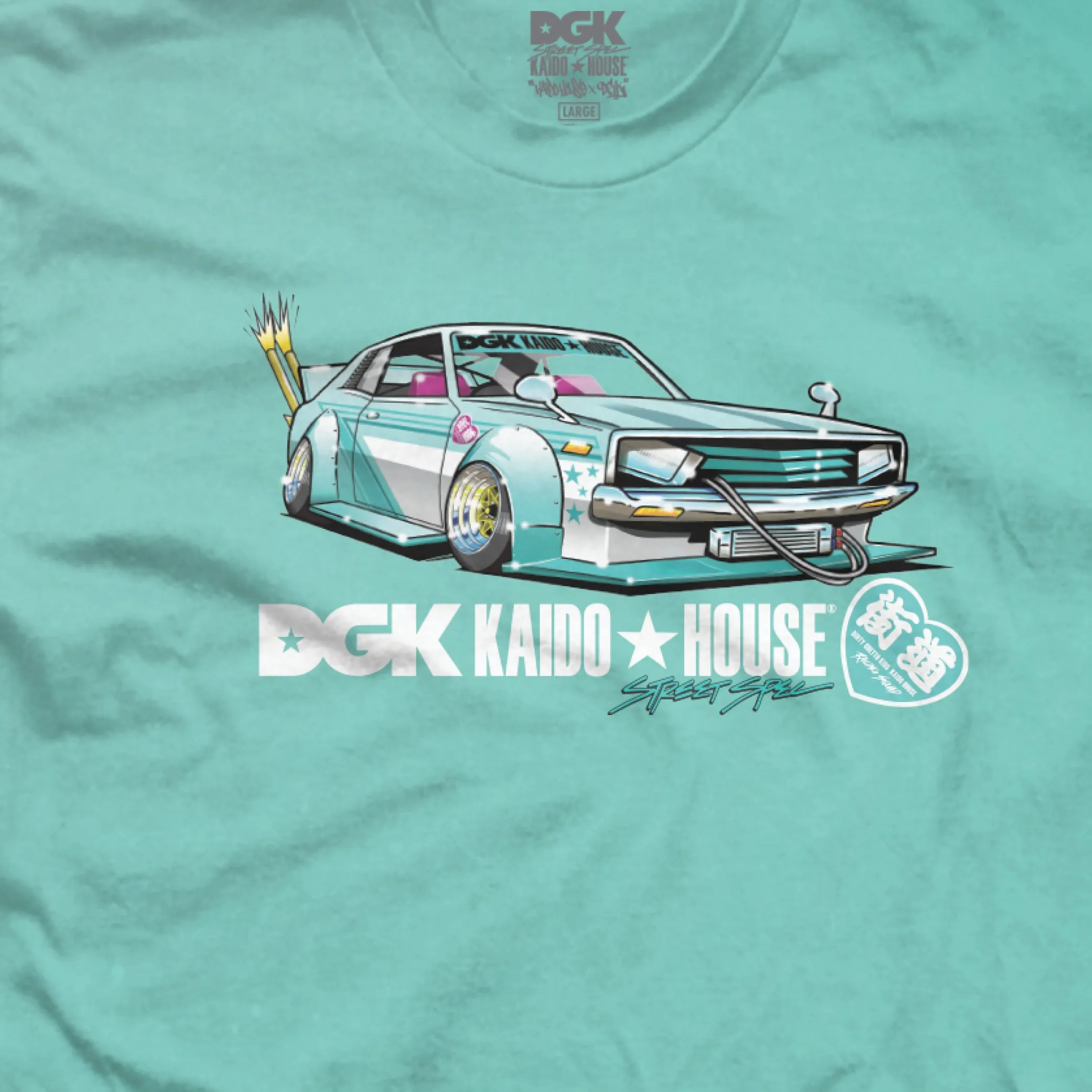 DGK x Kaido House Zokusha T-Shirt - Celadon