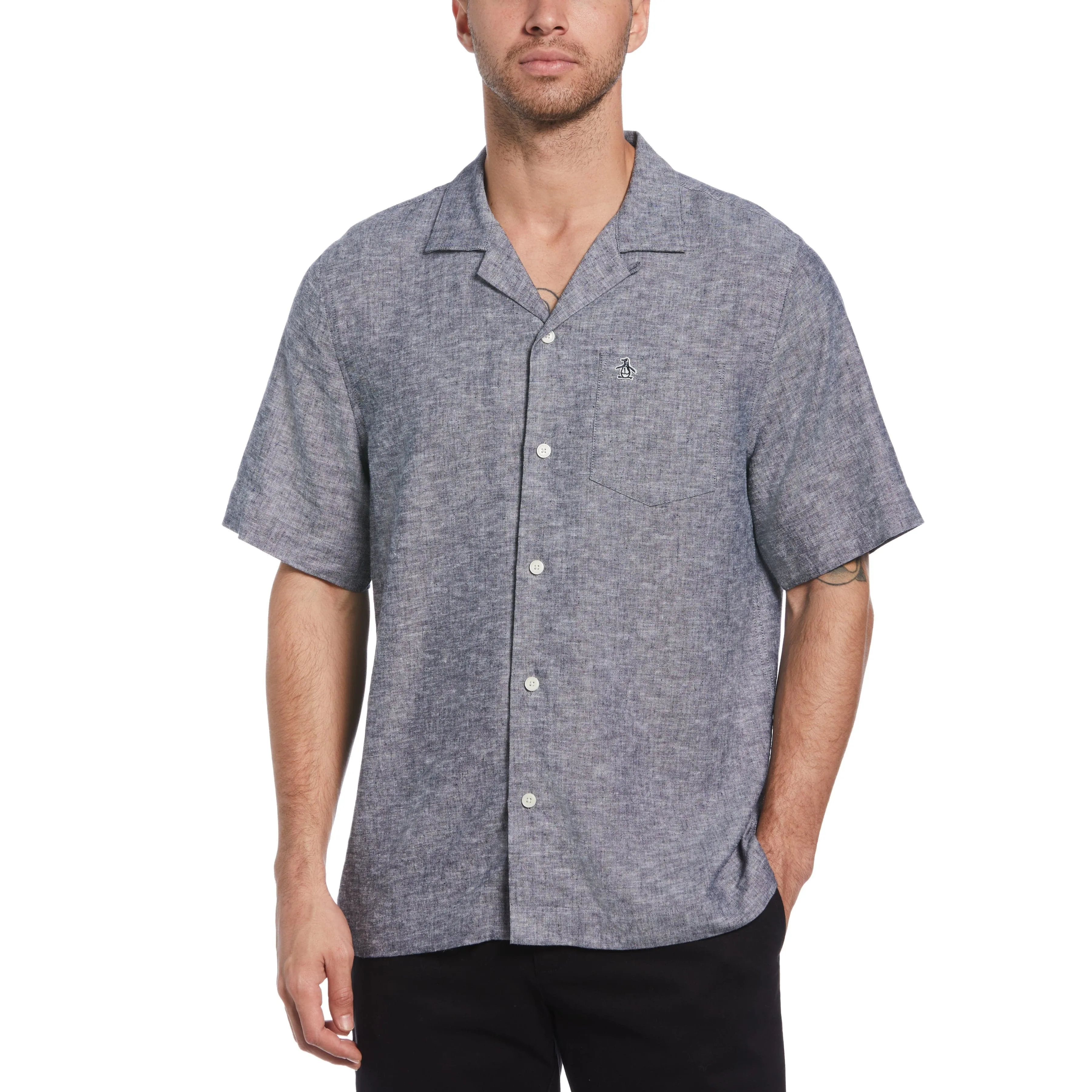 Ecovero™ Camp Collar Linen Shirt