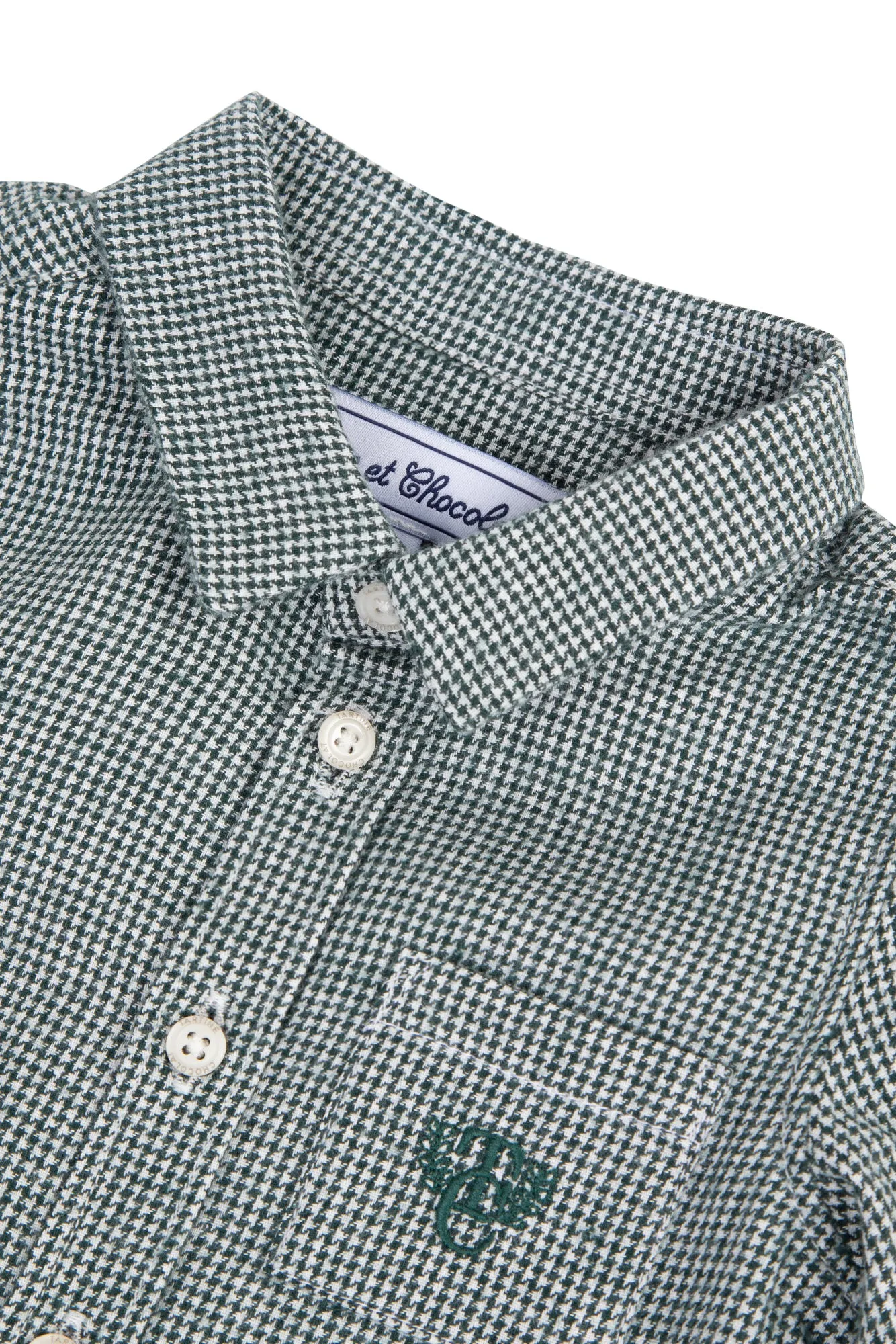 English Green Collar Shirt