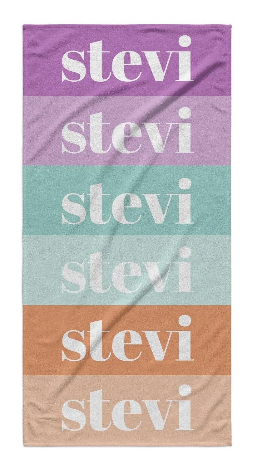 FAMILY MATCHING COLOR SWATCH PERSONALIZED  PREMIUM TOWEL