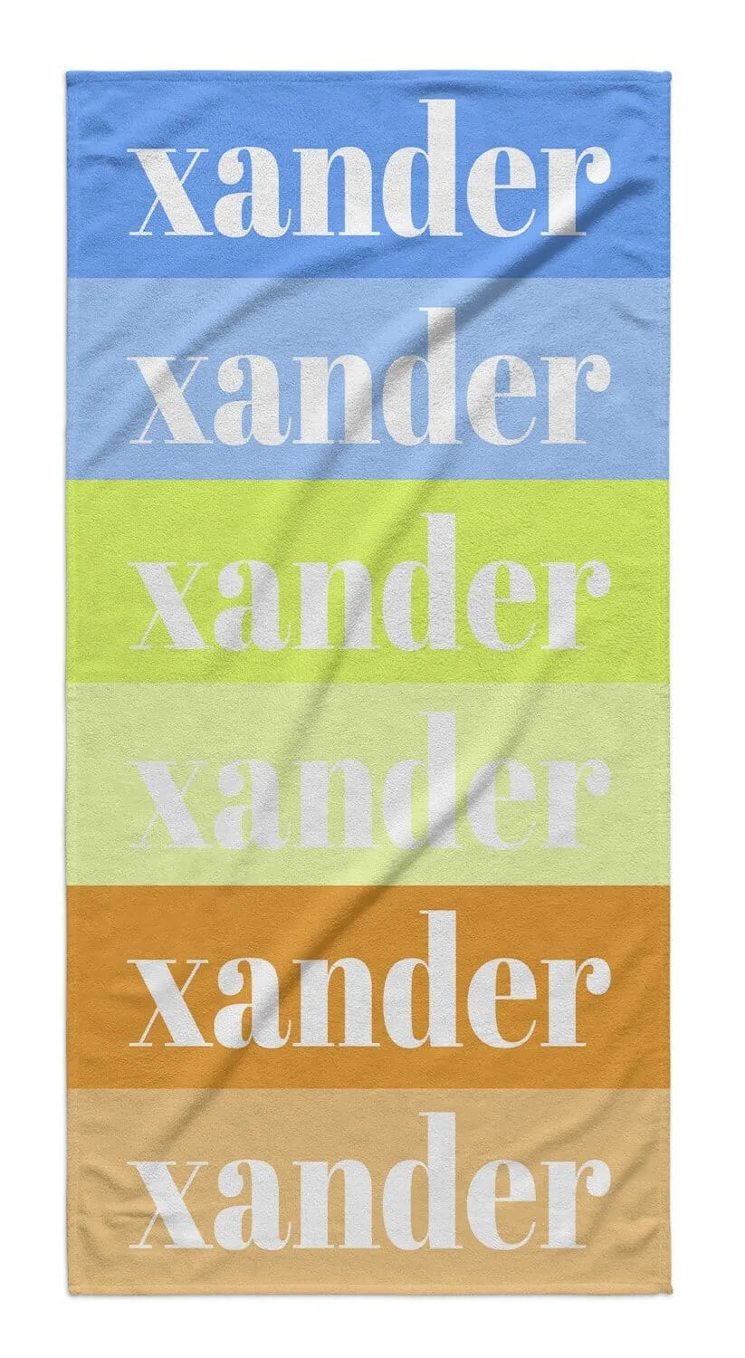 FAMILY MATCHING COLOR SWATCH PERSONALIZED  PREMIUM TOWEL