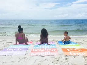 FAMILY MATCHING COLOR SWATCH PERSONALIZED  PREMIUM TOWEL