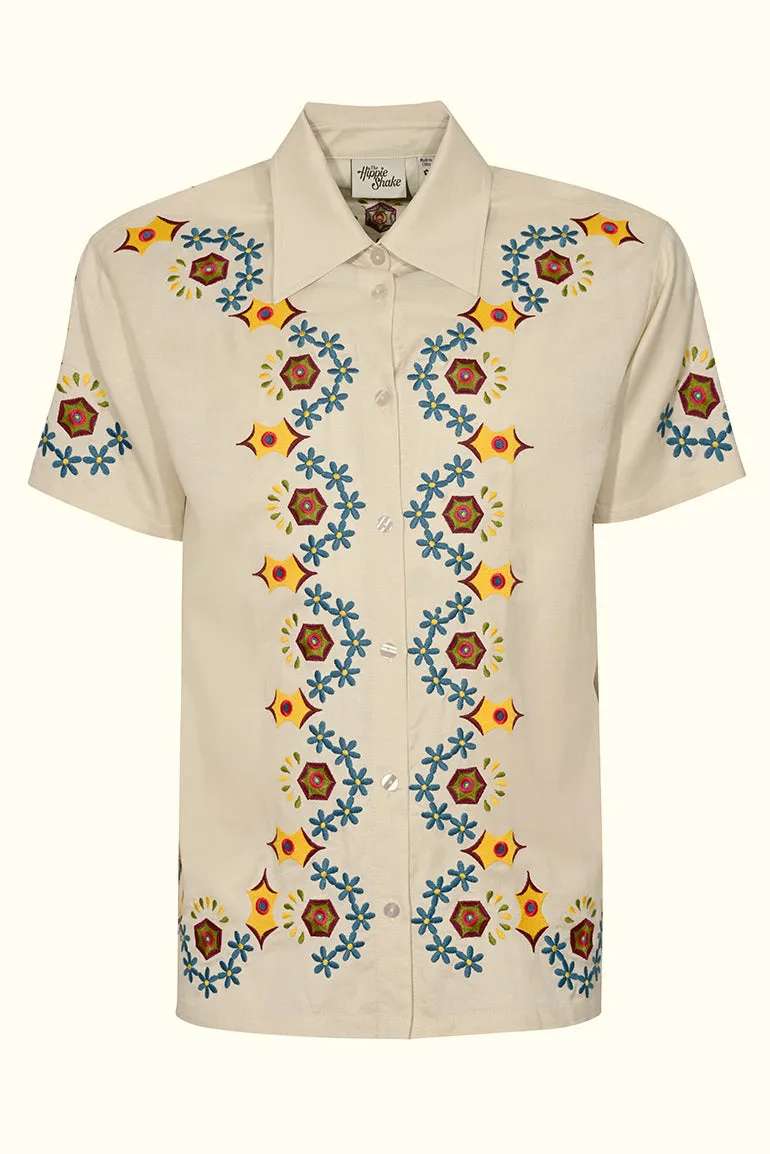 Goin' Back Embroidered Short Sleeve Shirt