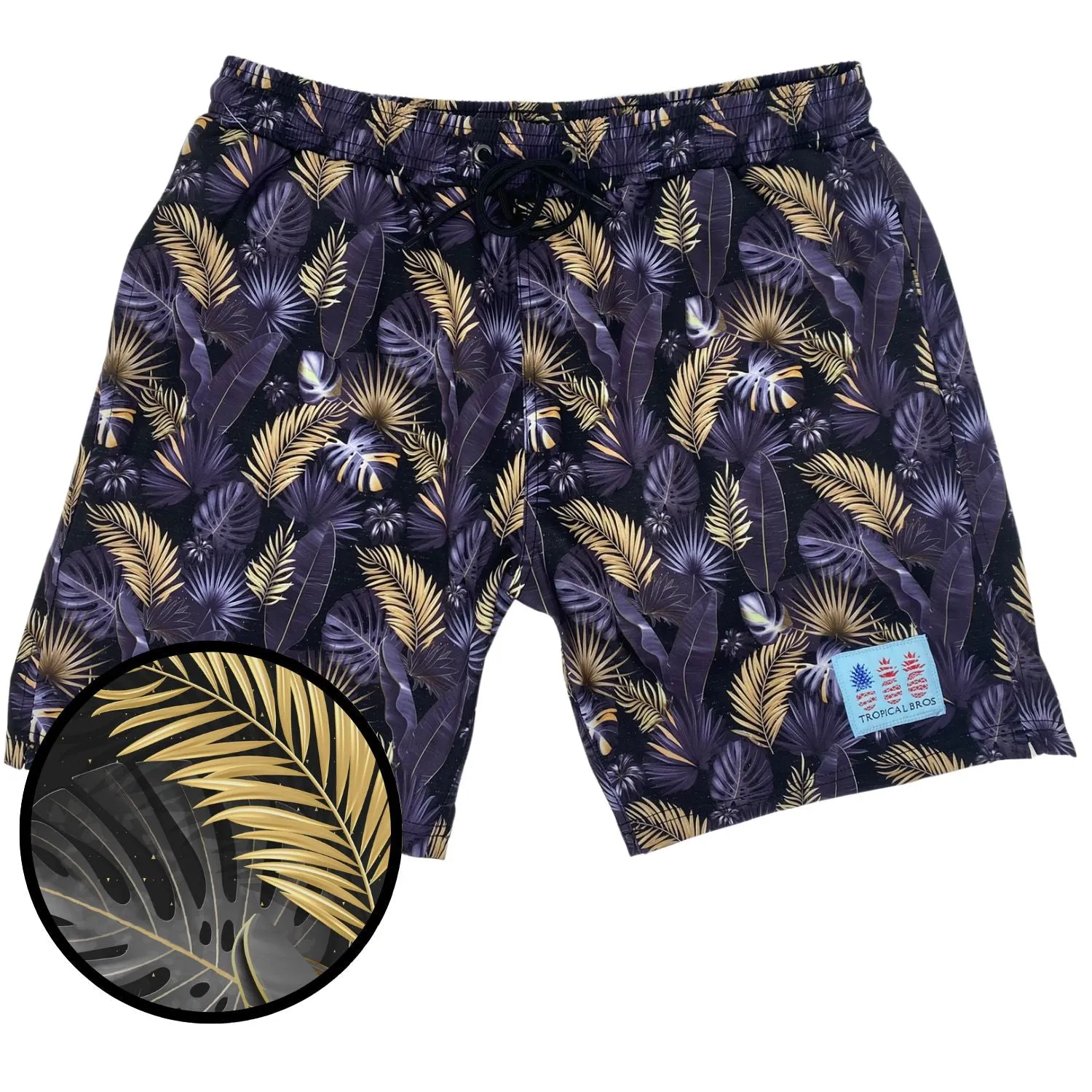 Gold Palms Swimsuit Shorts