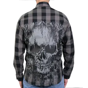 Hot Leathers FLM2101 Men's Grave Rub Flannel Long Sleeve Shirt