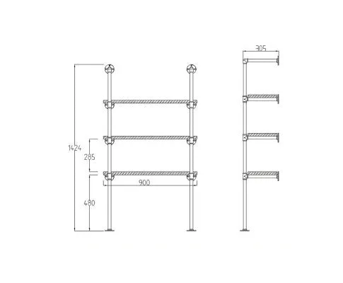 Industrial Shelving 4 Level