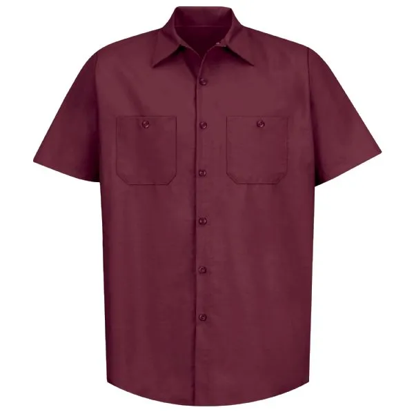 Industrial Work Shirt Burgandy