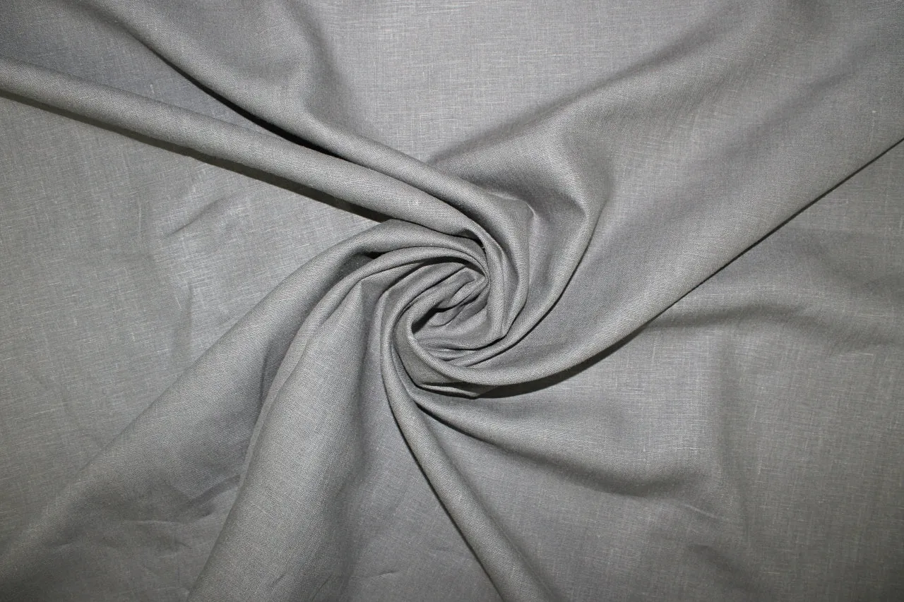 Italian Mid-weight Linen - Medium Gray