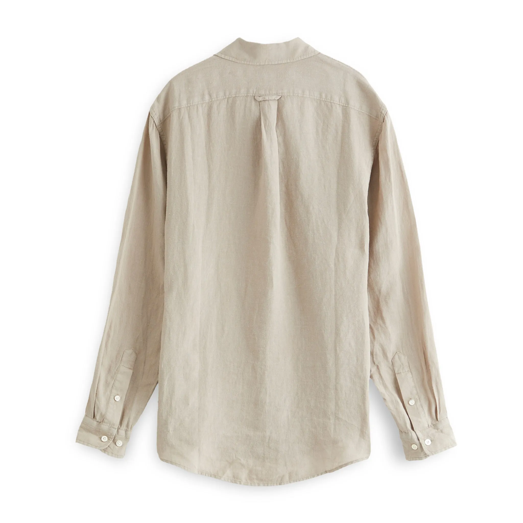 J. Peterman Men's New Linen Shirt in Sand