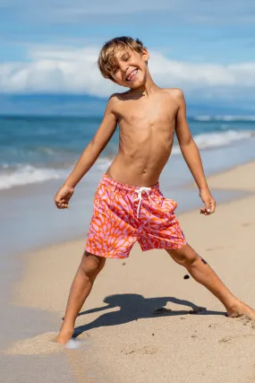 Kids Nevis Swim Trunk - Dominica Water Print