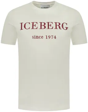 Maroon Embroidered Logo T-shirt (Cream) - I23F01463011329