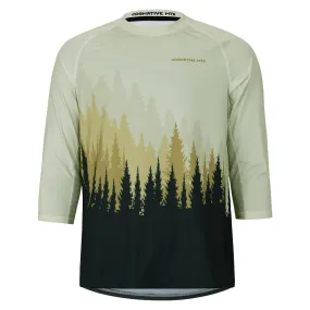 Men's 3/4 Sleeve Tech Air MTB Jersey - (Trees - Drab)