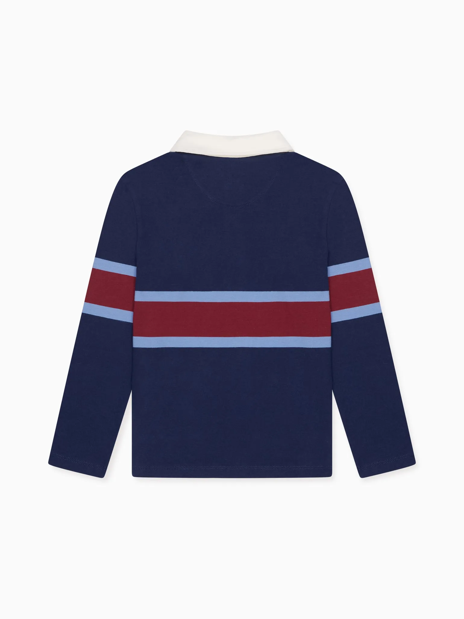 Navy Tijo Long Sleeve Boy Rugby Shirt