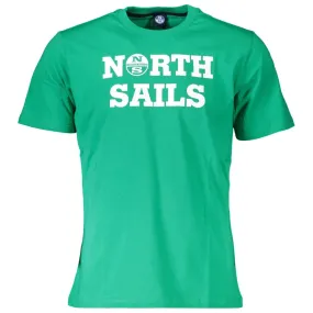 North Sails Green Cotton Men T-Shirt