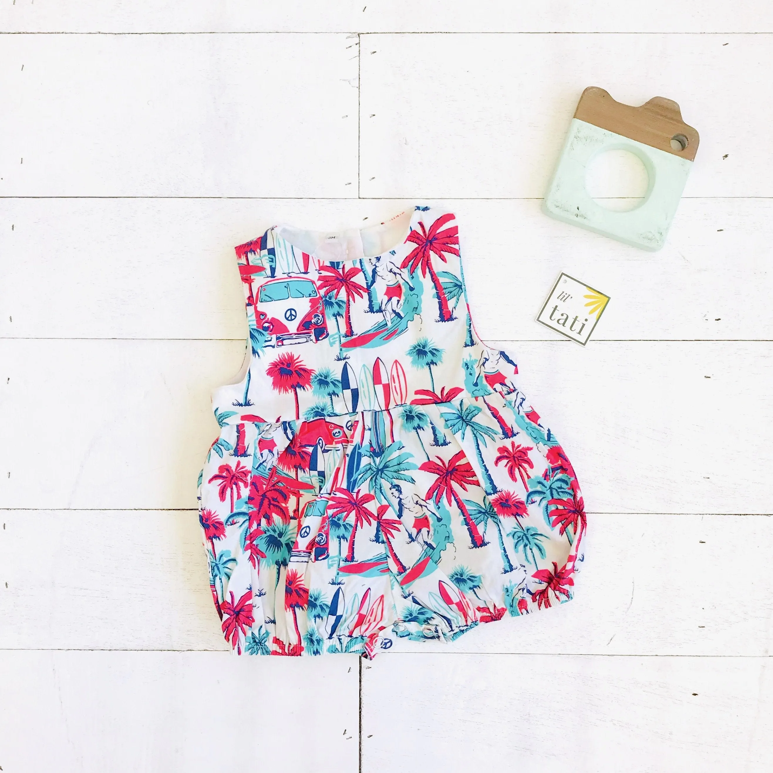 Orchid Playsuit in Beach Red Mint