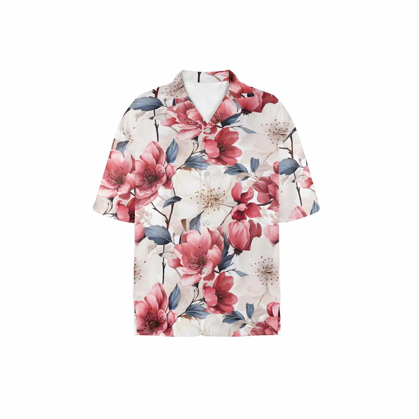 Pink Floral Small  Women's Hawaiian Shirt