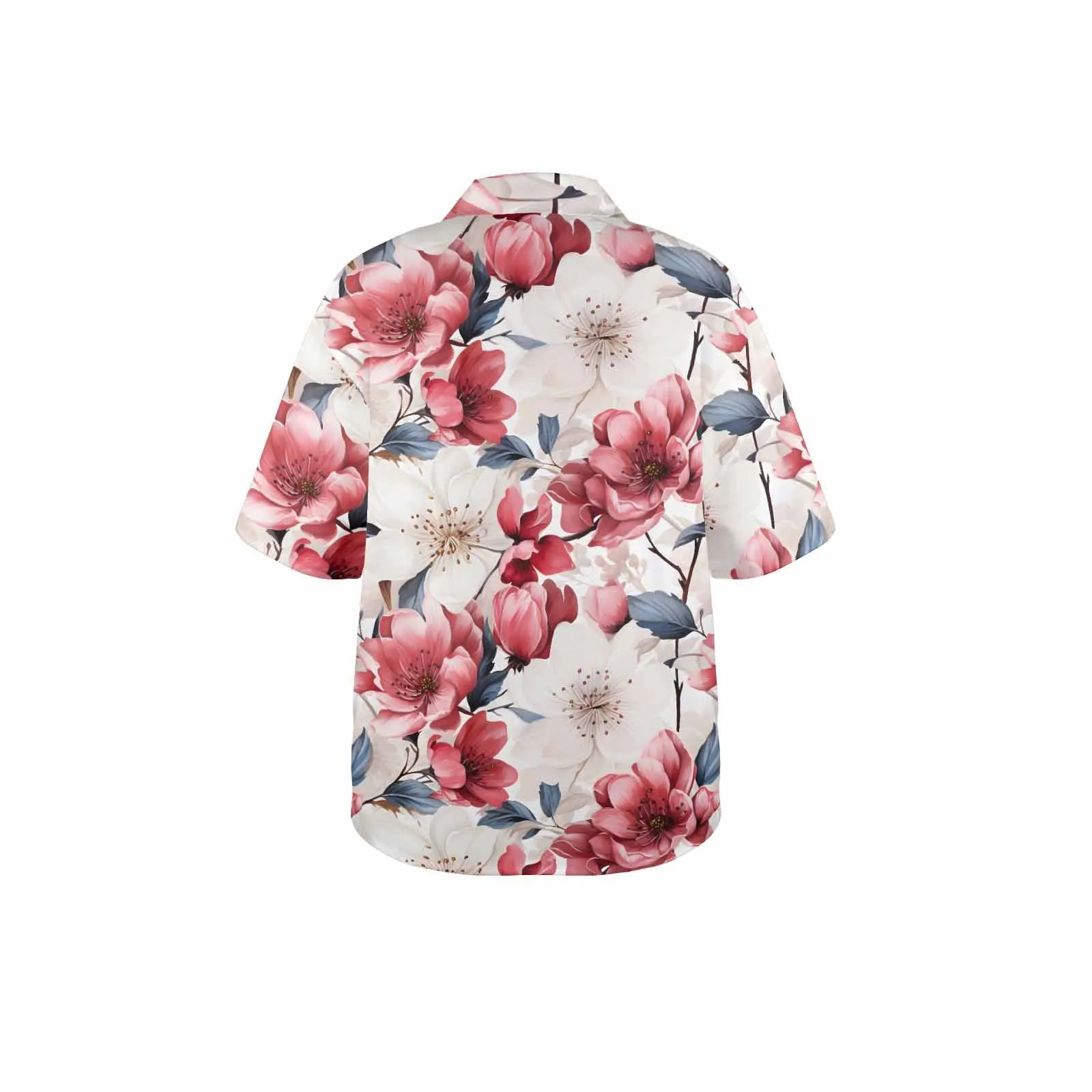 Pink Floral Small  Women's Hawaiian Shirt