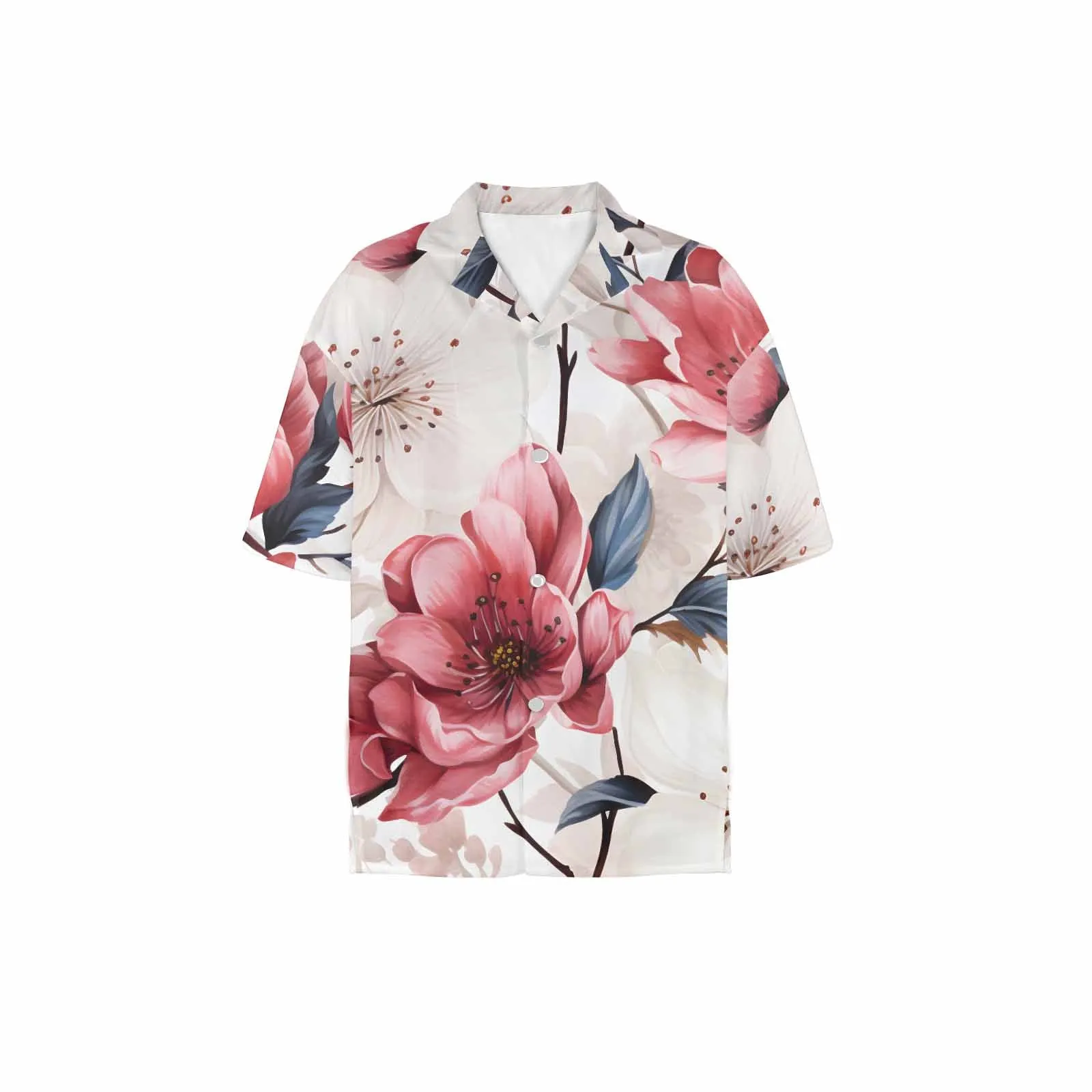 Pink Floral  Women's Hawaiian Shirt