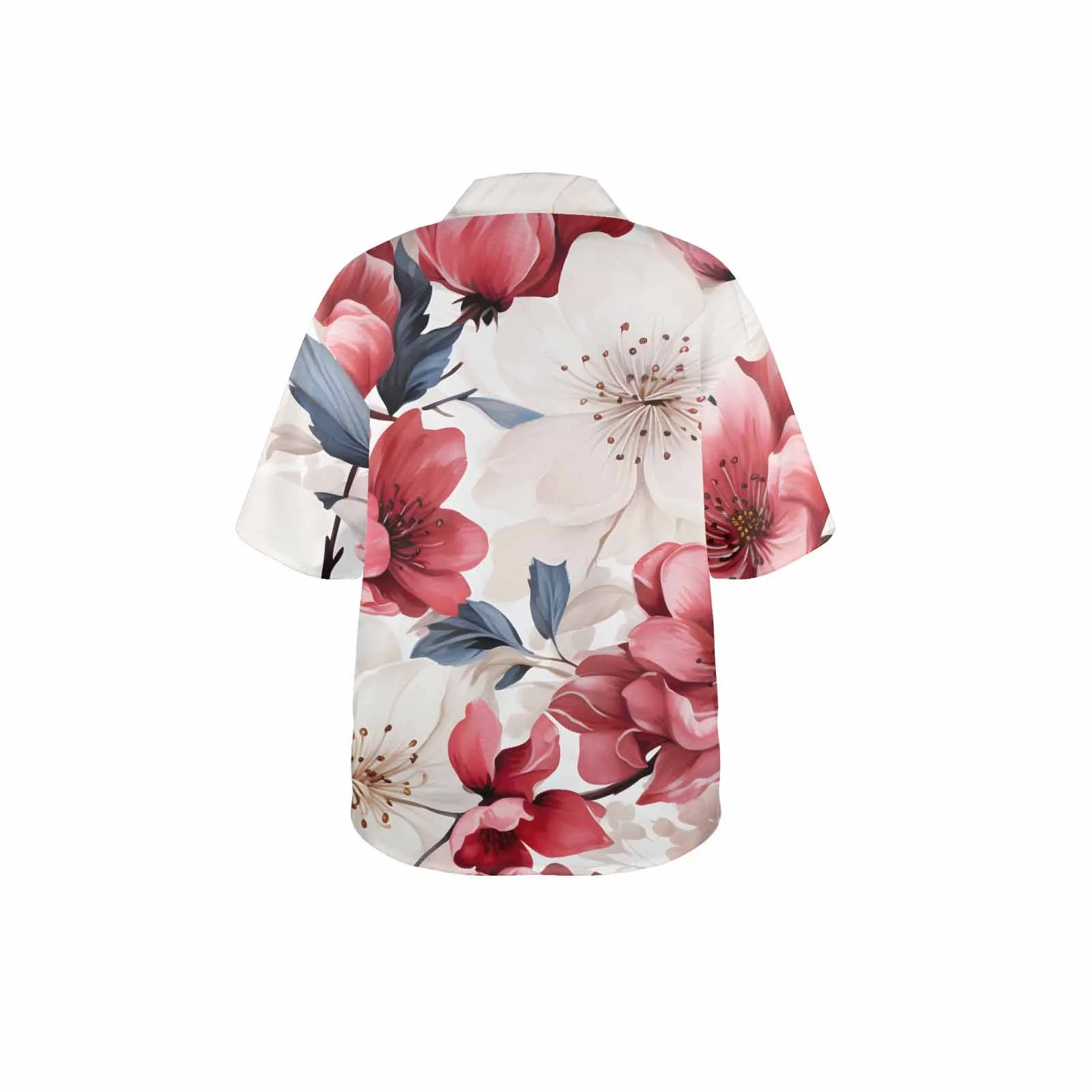 Pink Floral  Women's Hawaiian Shirt