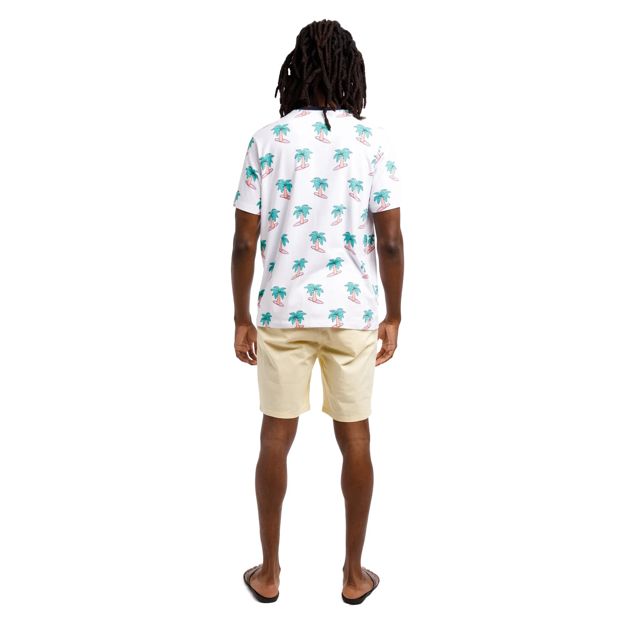 Printed Stretch Short Sleeve Crew Neck Tee | Palms Surf