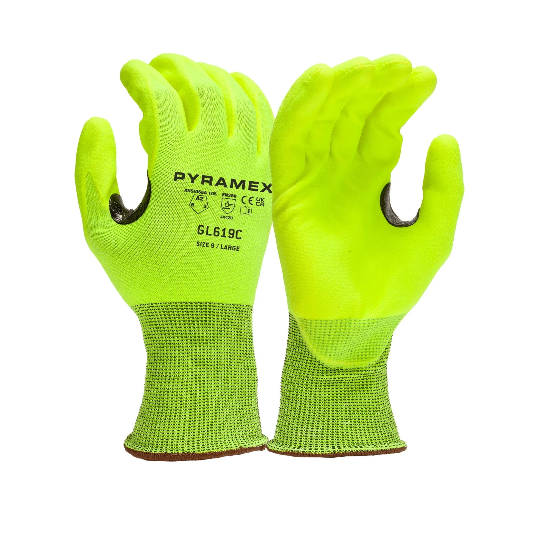 Pyramex 18 Gauge Micro Foam Nitrile Coated HPPE A2 Cut Resistant Gloves - M