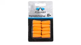 Pyramex 32dB Disposable Uncorded Foam Earplugs - Orange