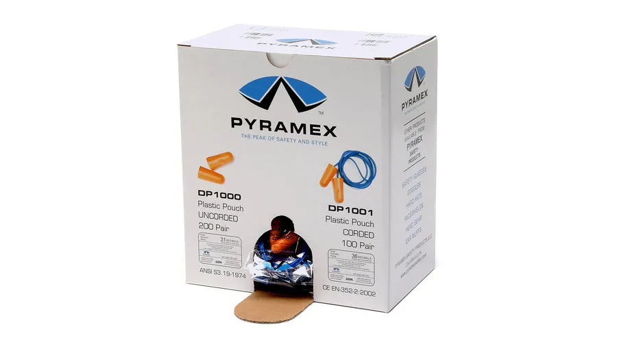 Pyramex 32dp Disposable Uncorded Polyurethane Foam Ear Plugs - Orange