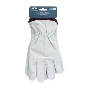 Pyramex Value Grain Cowhide Leather Keystone Thumb Driver Gloves - Hangtag - S