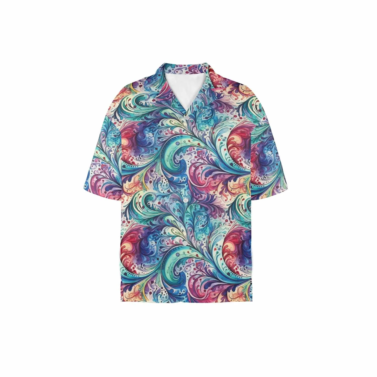 Rainbow Paisley  Women's Hawaiian Shirt