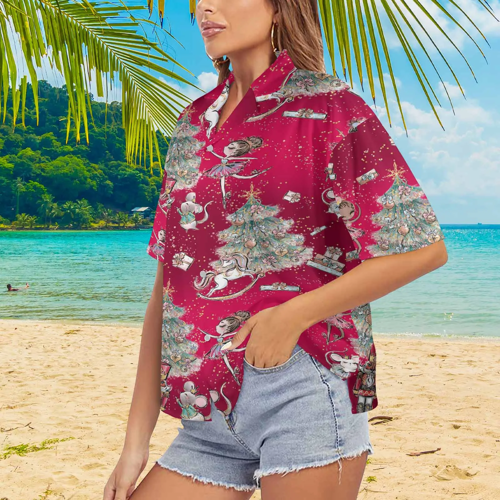 Red Christmas Women's Hawaiian Shirt