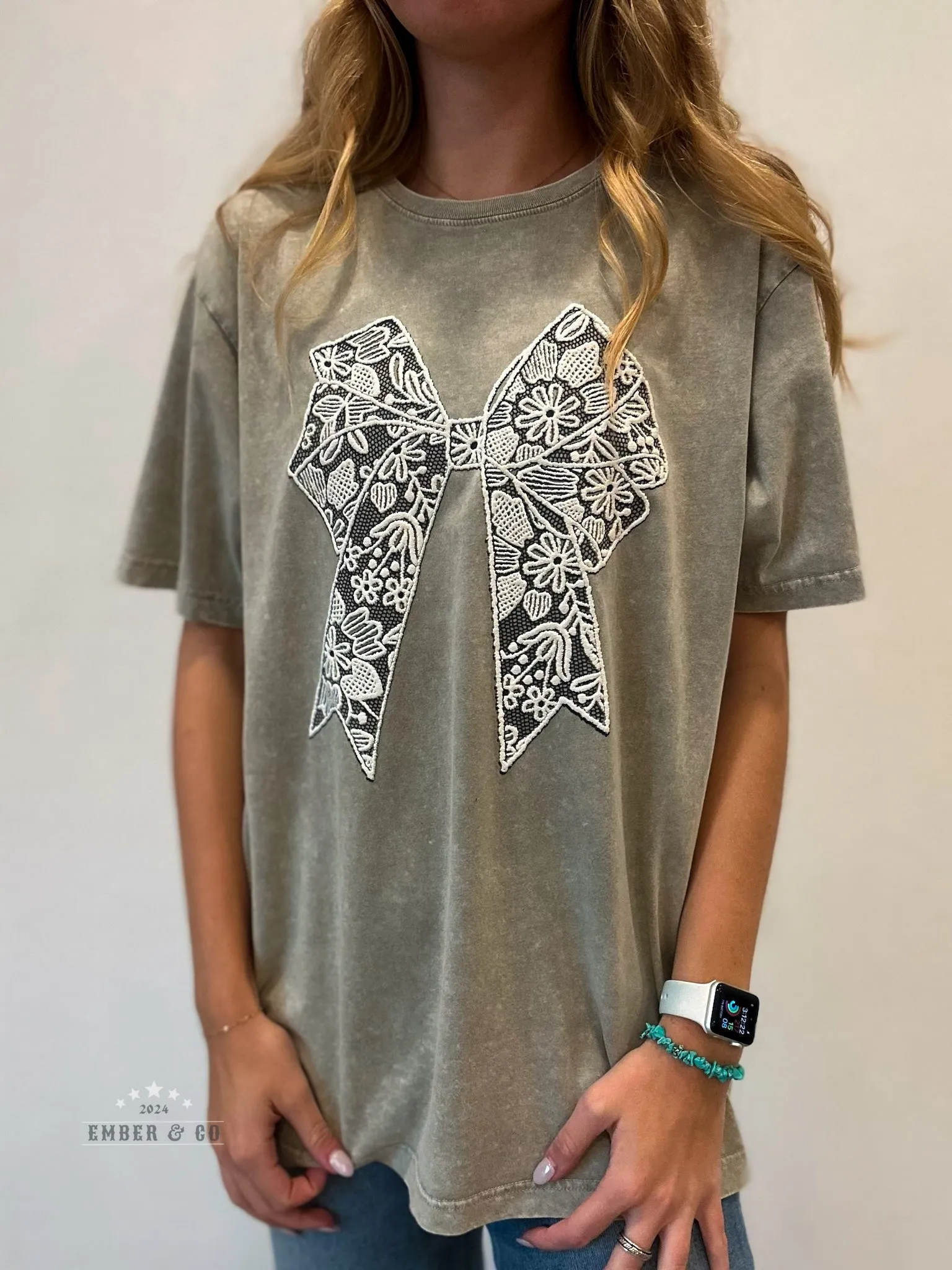 Ribbon Puff Boyfriend Tee