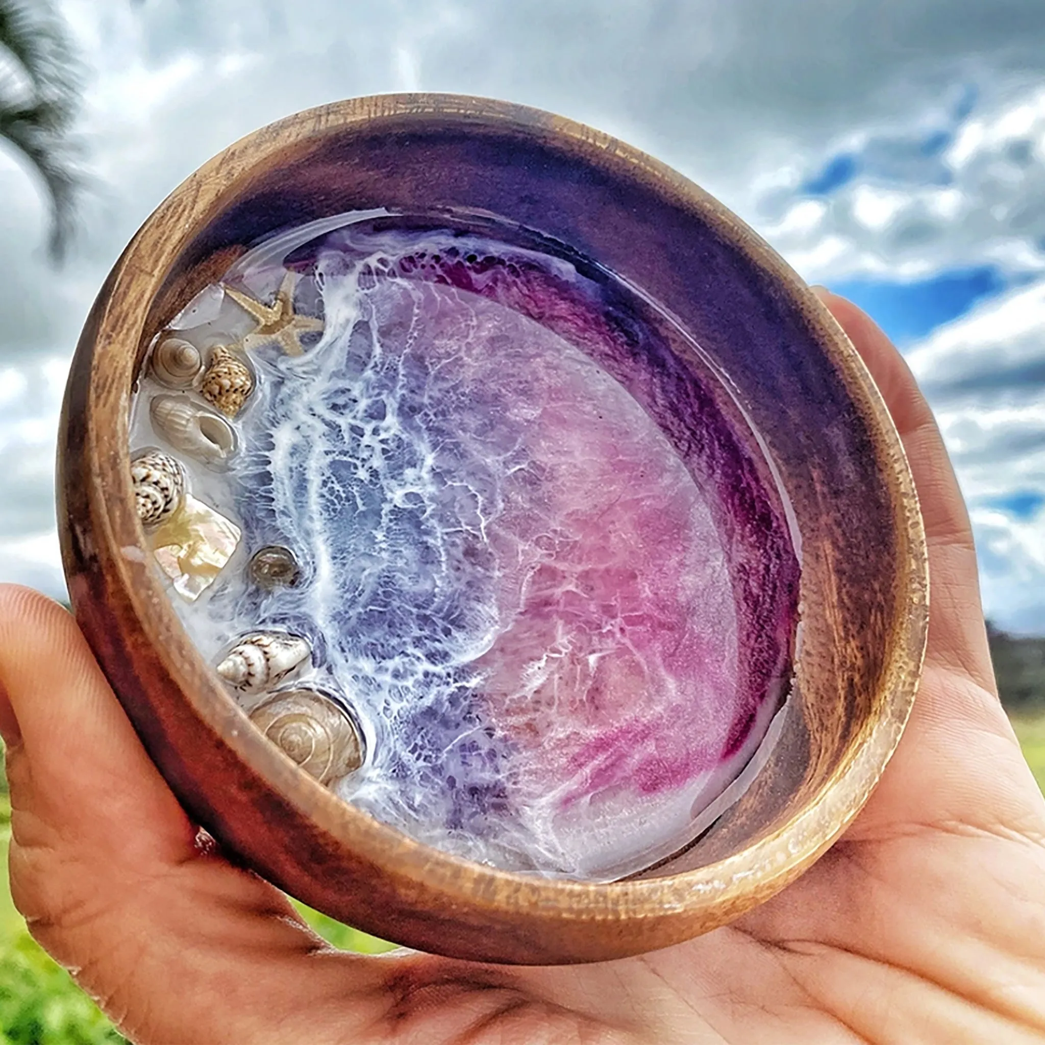 Round Sunset Jewelry Dish