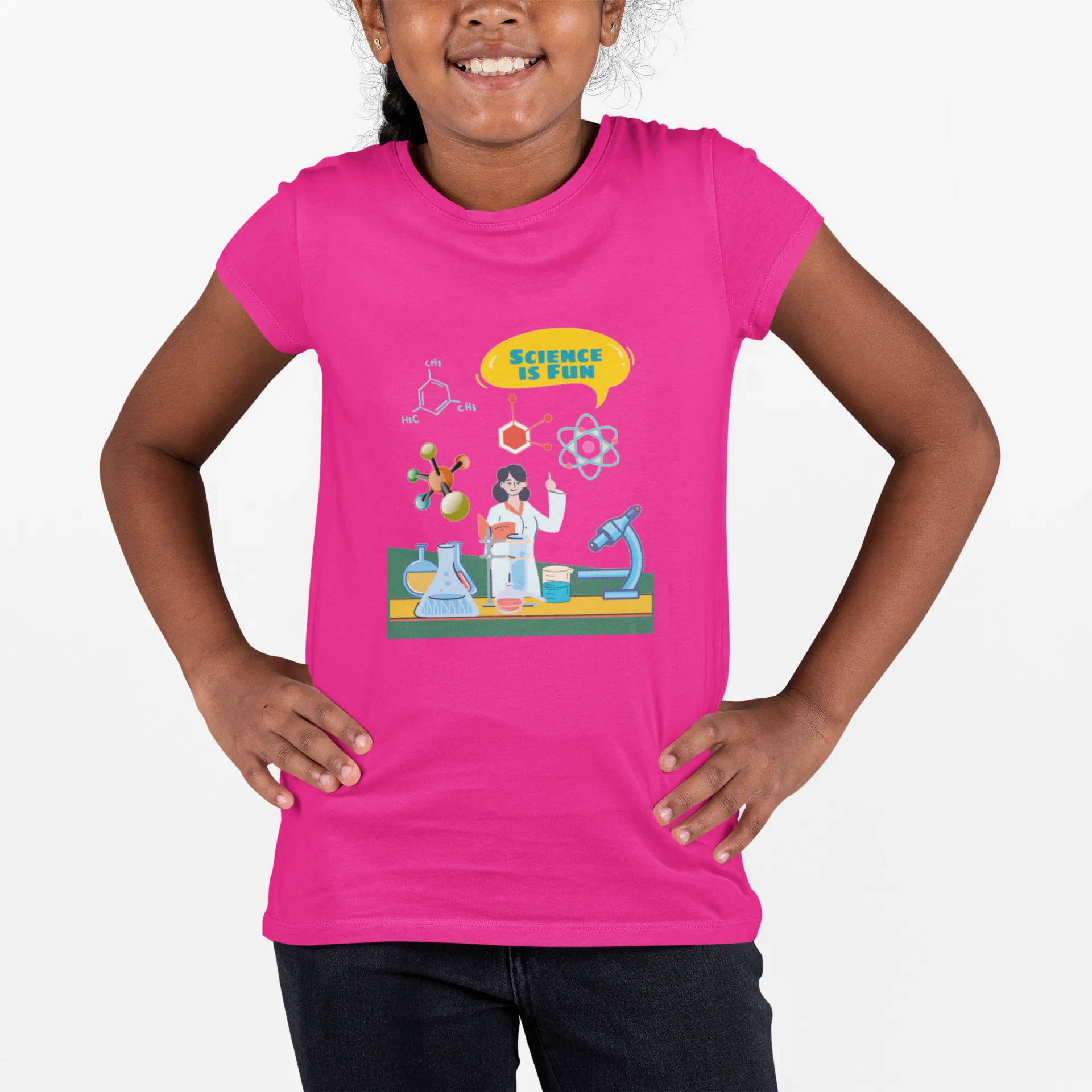 Science is Fun T Shirt for Girls D32