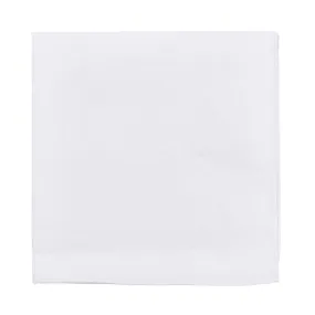 Simonnot Godard 100% Linen Plain White Pocket Square