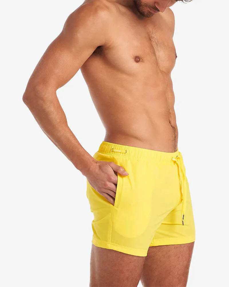 Teamm8 Grid 4.5" swim short Bondi yellow